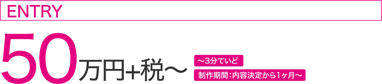 50万円+税~